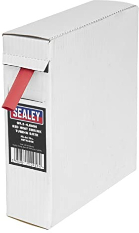 Sealey HST9508R Ø9.5-4.8mm Red Heat Shrink Tubing 8mtr