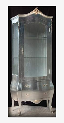 Casa Padrino Barock Vitrine Silber