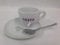 Costa Coffee Espresso Cup with Saucer and Spoon Double 170ml