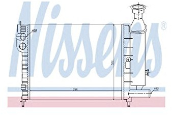 NISSENS Kühler Motorkühlung Kühler Wasserkühler Motorkühler Netzbreite 322mm Netzlänge 390mm Netztiefe 34mm 61372