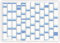 XL Wandkalender DIN A1 2026 blau, nass abwischbar Format 59,4 x 84,1cm Jahresplaner Wandplaner gerollt