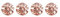MontCherry Brand Rose Gold Stud Crystal Diamante Wedding Bridal Prom 10 Hair Pins by Trendz