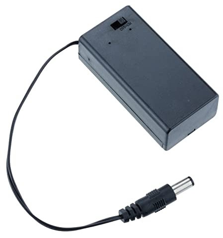 PP3 Enclosed Battery Holder Box with 2.1mm Plug (Pack of 1)