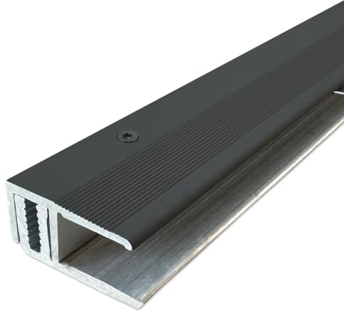 ufitec Profilsystem für Parkett- und Laminatböden - für Belagshöhen von 7-16 mm - viele Farben lieferbar (Abschlussprofil, Bronze Dunkel, 90 cm länge)