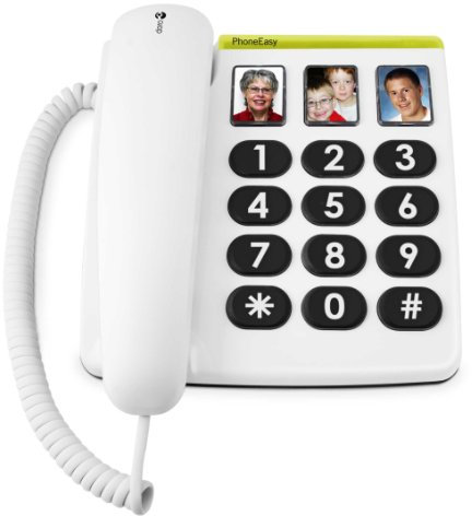 Doro PhoneEasy 331ph téléphone fixe filaire avec touches extra-larges Blanc