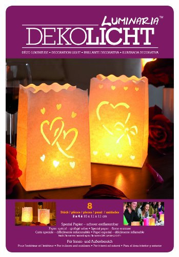 Liebelei - 2x4 Lichttüten - Herzmotive - orginal Luminaria Lichttüten