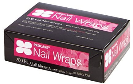 Procare Nail Wraps (Pack of 200) - Nail Foils for Removal of Gel & Acrylic Nails. Simple & Effective Foil Wraps for Gel Removing, Use with Removal Pads & Solution.