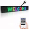 Panneau lumineux LED programmable, panneau d'affichage à glissière couleur avec 5 panneaux colorés, texte personnalisé, contrôle WiFi, message pour magasin, bar, publicité, 100x20 cm