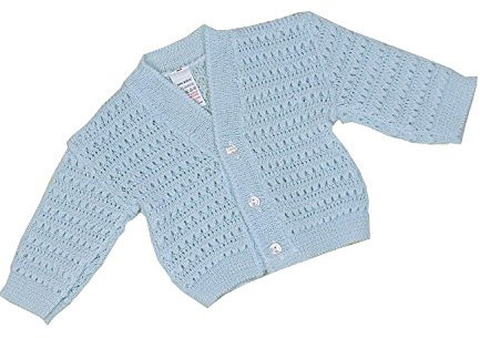 BabyPrem bébé Cardigan Blouson Lacey Acrylique nouveau-né 9 mois CREME 0-3