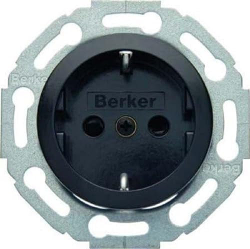 Hager Berk Steckdose SCHUKO 474521 Palazzo schwarz, 250 V, niunt