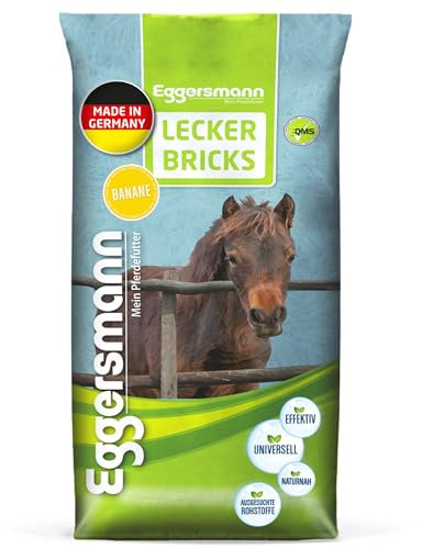 Eggersmann Mein Pferdefutter 25 kg Pferde-Leckerlis | Lecker Bricks für Pferde & Ponys | Natürlicher Banane-Geschmack | Perfekt als Belohnung & für zwischendurch | Pferde-Zubehör