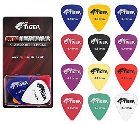 Tiger GAC64-12 12 Gitarrenplektren mit matten Flächen