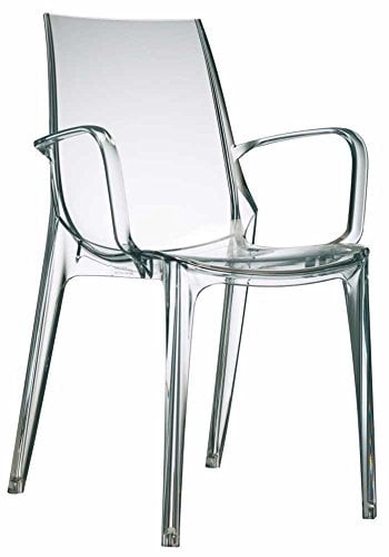Scab Design Designer Stuhl mit Armlehnen Vanity transparent
