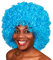 Alsino Die Mega Funky Party XXL Afro Clown Fasching Karneval Perücken Auswahl (blau)