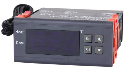 AC 220V Digital LCD Pantalla Temperatura Controlador Termostato Sensor MH1210B