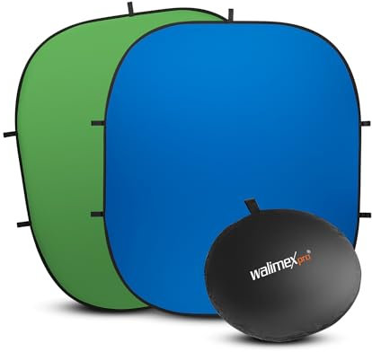 walimex pro Falthintergrund (200 x 230 cm) grün/blau