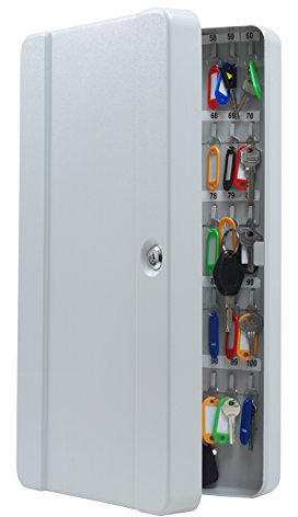 Helix 521110 Key Safe Cabinet (100 Key Capacity) White