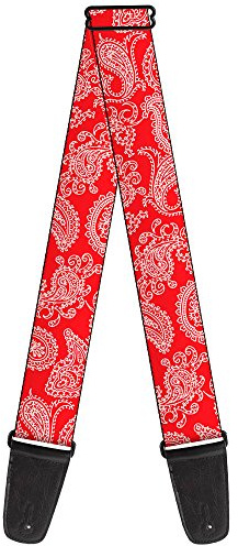 Buckle-Down GS-W34269 Paisley Red/White Guitar Strap