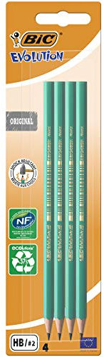 Bic Evolution Ecolutions Matita Mina Hb Blister Quattro Matite, Verde