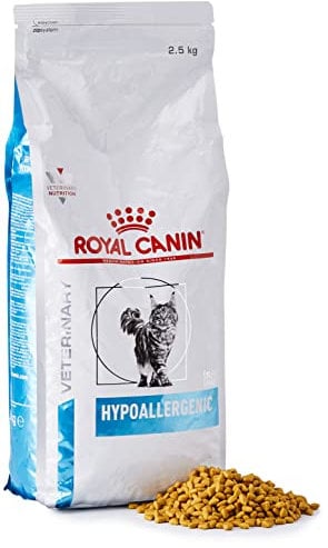 Royal Canin Veterinary Hypoallergenic | 2,5 kg | Diät-Alleinfuttermittel für ausgewachsene Katzen | Zur Minderung von Allergien und Nährstoffintoleranzerscheinungen