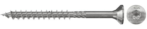 fischer - Vis à bois PowerFast 5.0 x 80 Tête fraisée. empreinte TX. inox A2. filetage partiel/Boite de 100