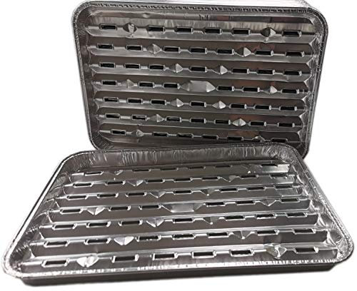 Ingbertson 25 Stück Grillschalen aus Aluminium, eckig, 34 x 23 x 2,5 cm