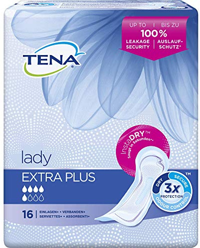 Tena Lady Extra Plus Pads, Pack of 16