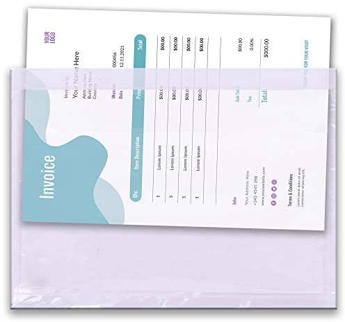 Triplast 100 x A4 Dokumententasche (328 x 230 mm) | Haftklebeverschluss-Kunststoffumschläge/Hüllen/Taschen/Brieftaschen | Befestigen Sie Rechnungen, Packlisten und Lieferscheine an Paketen