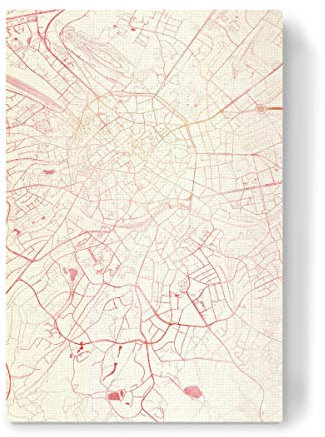 artboxONE Leinwand 30x20 cm Städte Städtekarte Aachen Deutschland I von Makadi Atatu