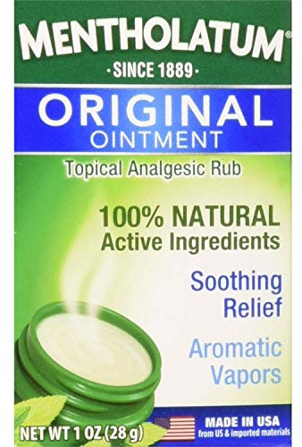 Mentholatum Original Ointment Soothing Relief, Aromatic Vapors - 1 oz (Pack of 4)
