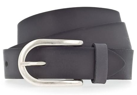 Vanzetti Gürtel Damen Leder Belt Ledergürtel Damengürtel 30 mm (Dunkelgrau, 105)