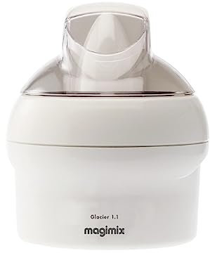 Magimix Le Glacier | Makes Ice Cream, Sorbet, Frozen Yoghurt in 30 mins | 1.1L | White, 11047