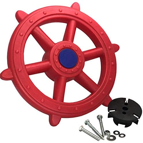Loggyland Schiffslenkrad Piratenlenkrad Lenkrad Ø 48cm blau - für Kletterturm Spielschiff Spielturm mit Geräuschen Zubehör