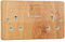 stika.co Wood Effect Power Outlet Sticker Double - Full Wrap Skin Sticker for Crabtree 4306 Cover - Self-Adhesive Vinyl
