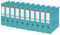Esselte Ordner breit, DIN A4, 10er Pack, 7,5 cm Rückenbreite, Kunststoff-Ordner, Türkis, Vivida, 811550