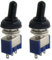 sourcing map 2 Pcs 125V 6A ON/ON 2 Posición SPDT 3 Pins Interruptor Conmutador con Tapa Impermeable
