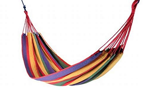 Tortola Rainbow Outdoor Garden Hammock with Side Bag Attached