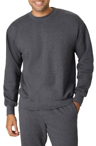 Hanes Men's Ultimate Cotton Heavyweight athletic sweatshirts, Charcoal Heather, 3XL UK