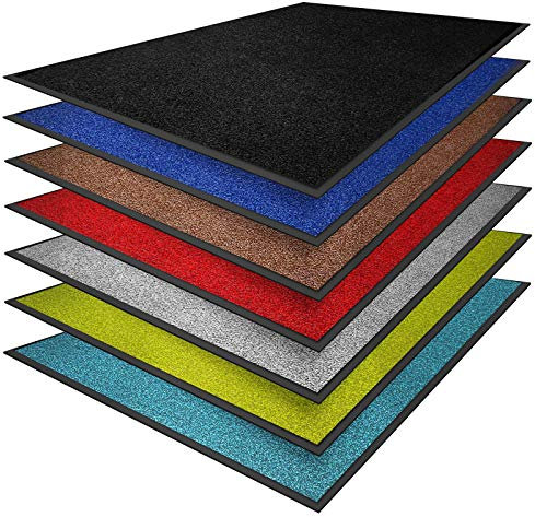 casa pura® Premium Fußmatte in attraktiver Optik | Schmutzfangmatte in vielen Größen | schwarz | 40x60cm
