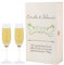 Leonardo Premium Geschenkbox mit 2 Sektgläser zur Hochzeit mit Gratis Gravur und bedruckter Privatglas Holzbox - schönes Hochzeits-Geschenkset