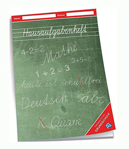 Trötsch Verlag 201423 - Hausaufgabenheft DIN A5 für die Grundschule, Tafel Motiv, 96 Seiten, mit extra starkem Klarsichtumschlag