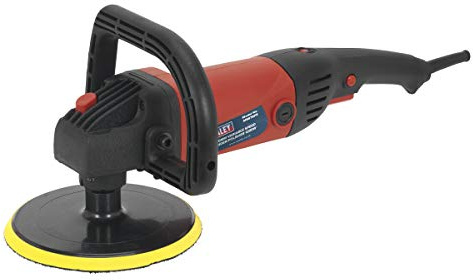 Sealey MS875PS Variable Speed Sander/Polisher, 180mm Ø, 1200W, 230V , Black