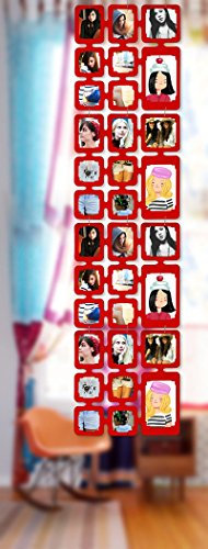 trendfinding 1,63 m Set Fotos Bilder Raumteiler Rahmen Collage Fotowand Kartenwand Fotovorhang Fototaschen Fotogalerie Kunststoff Fotohalter Rot