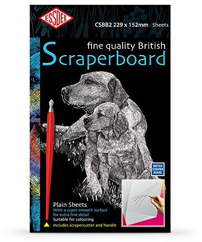 Essdee Scraperboard White: 229x152mm pack of 10 sheets