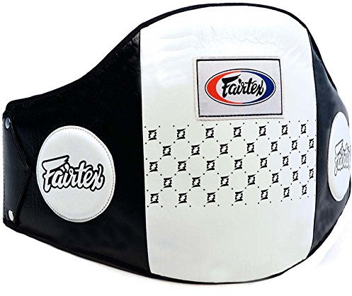 Fairtex Bauchgürtel, BPV1, schwarz-weiß, Belly Pad Protector, Muay Thai