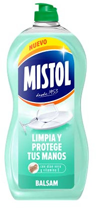 Mistol Aloe Vera - Lavavajillas líquido a mano concentrado, 950 ml - Protege y cuida tus manos con Aloe Vera y Vitamina E - desincrustación de mancha difíciles
