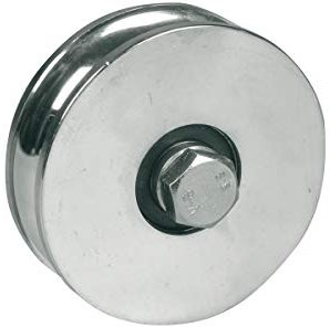 Laufrolle für Schiebetore verzinkt in verschiedenen Größen | 80mm, 100mm, 120 mm | Bodenlaufrolle für Rundnut | Torrolle Kugellager Rolltor | (120 mm)
