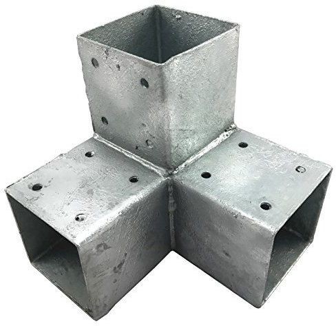 Loggyland Holzverbinder, Eckverbinder, Pfostenverbinder für 3 x Kantholzbalken 90 x 90 mm