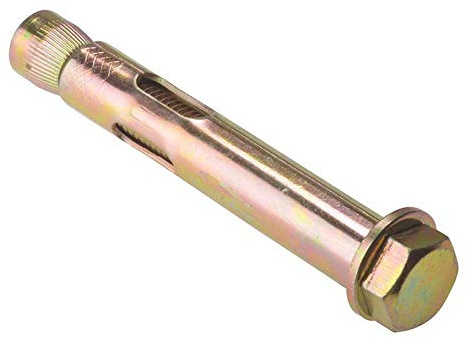 ForgeFix Sleeve Anchors - Hex Bolt | M10 x 77mm | Zinc Yellow Passivated | Bag 10