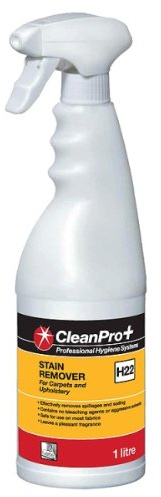 Clean Pro+ Professional Hygiene Systems Stain Remover for Carpets and Upholstery H22 1 Litre